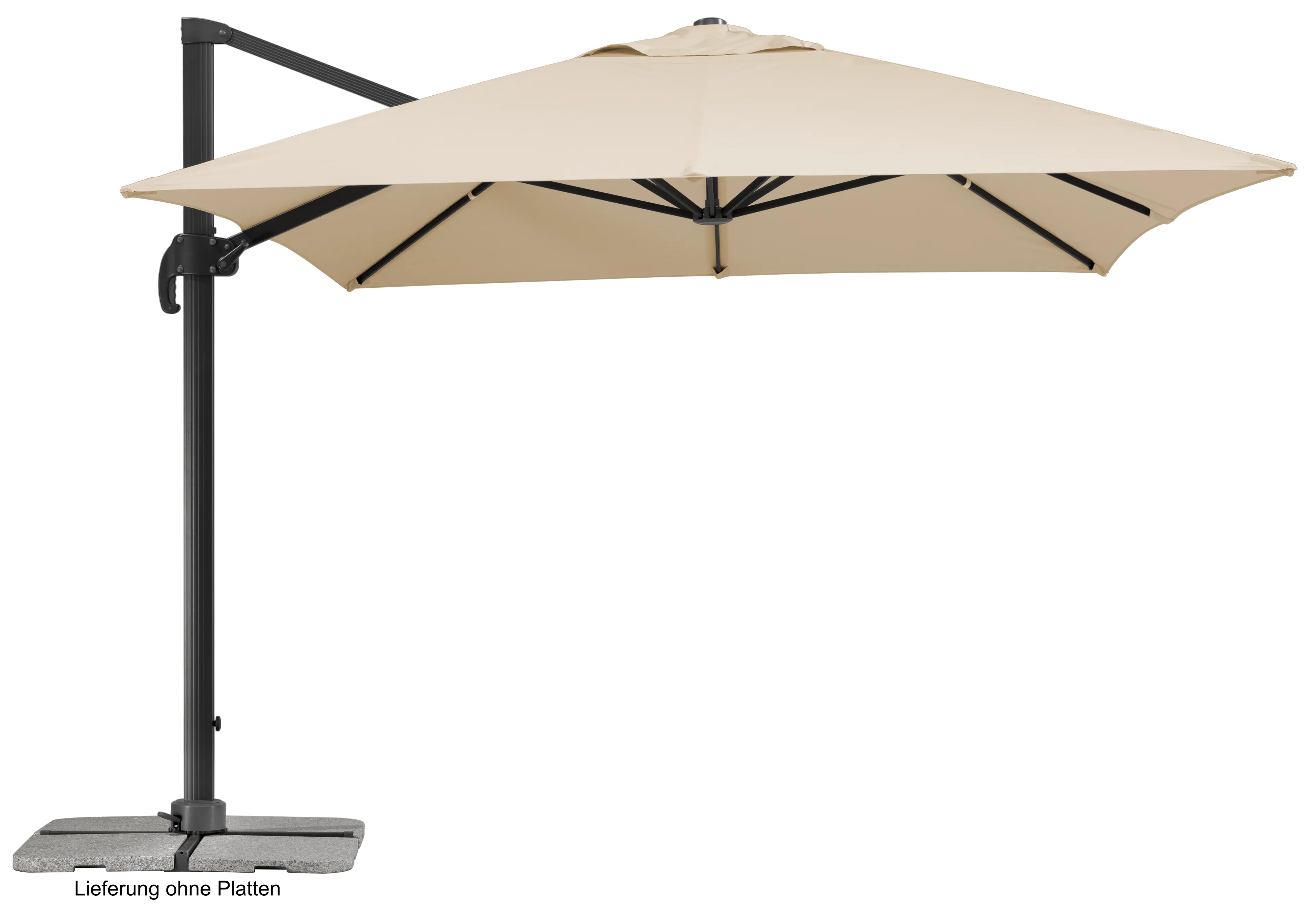 Pendelschirm Rhodos Twist 25 300 x 400 cm