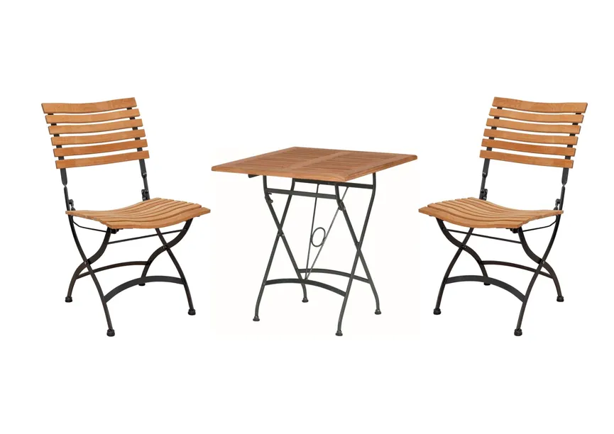 ** Diningset Teak klapp. 70x70 hauptaufnahme