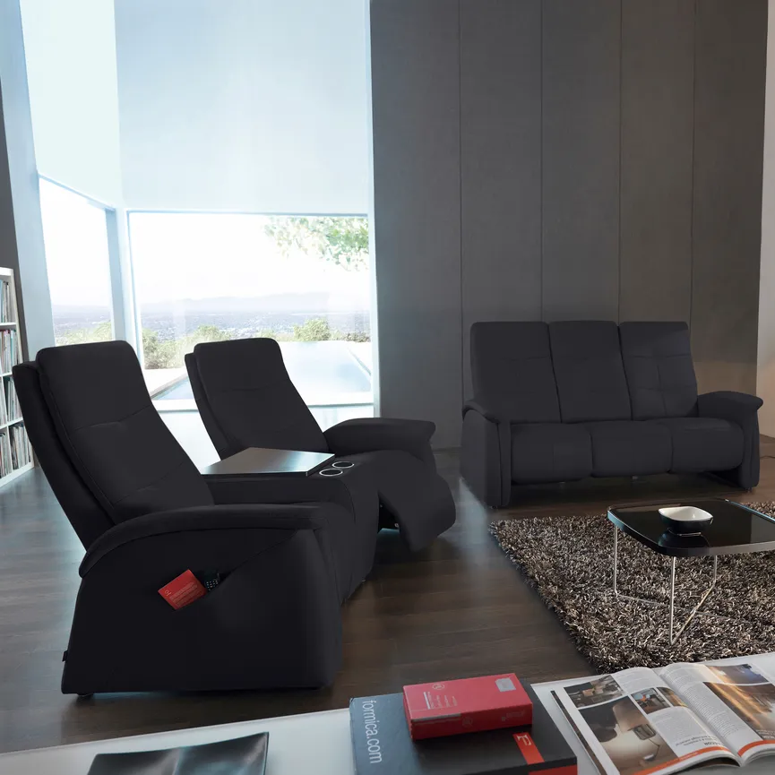 Rundsofa mit Zwischentisch milieu