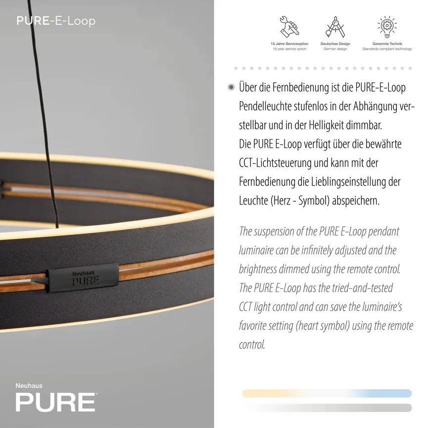 Pendelleuchte "PURE-E-Loop" detail