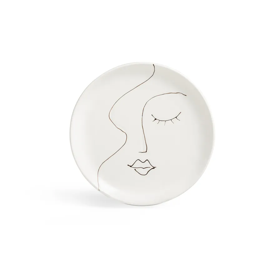 Speiseteller "Gesicht" weiß hauptaufnahme