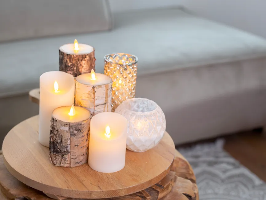 LED-Kerze S ivory milieu