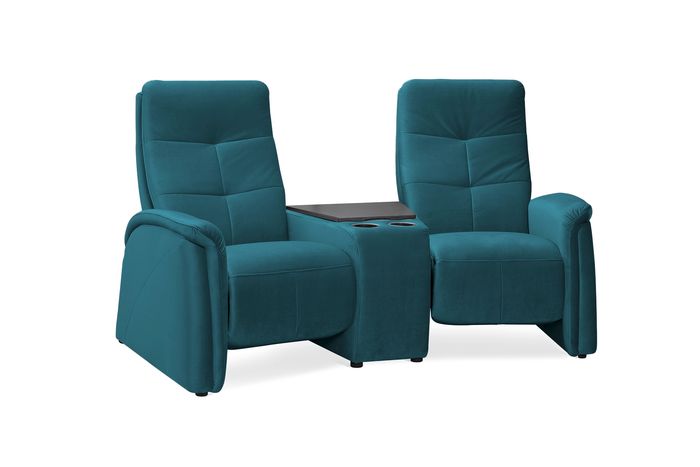 Exxpo by Gala Rundsofa mit Zwischentisch Blau, Grün Tivoli