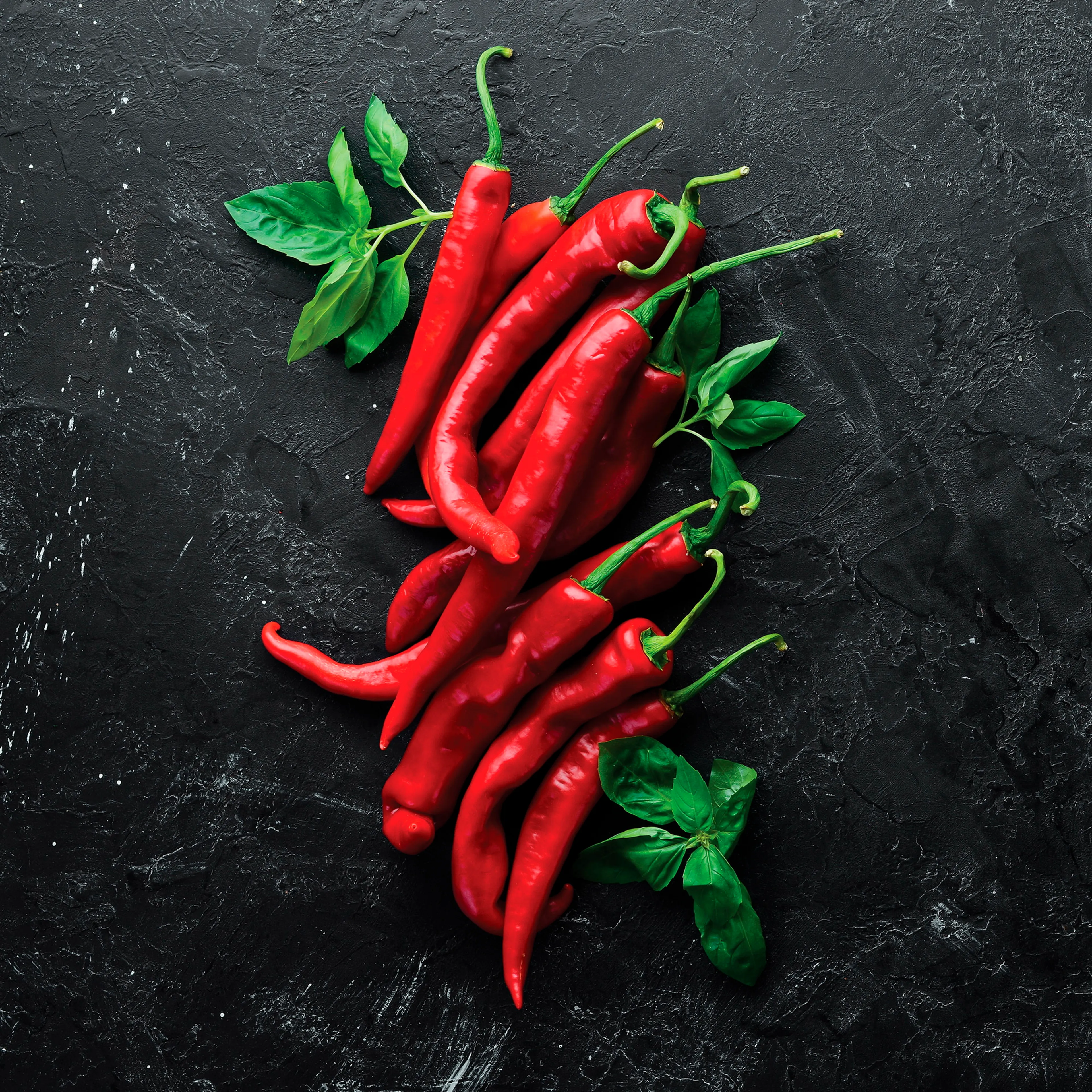 Glasbild 30 x 30 cm Red Chili Peppers III