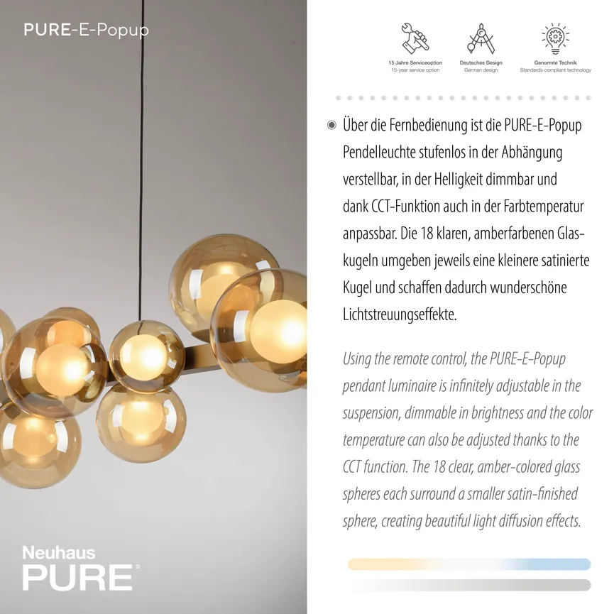 Pendelleuchte "PURE-E-Popup" detail