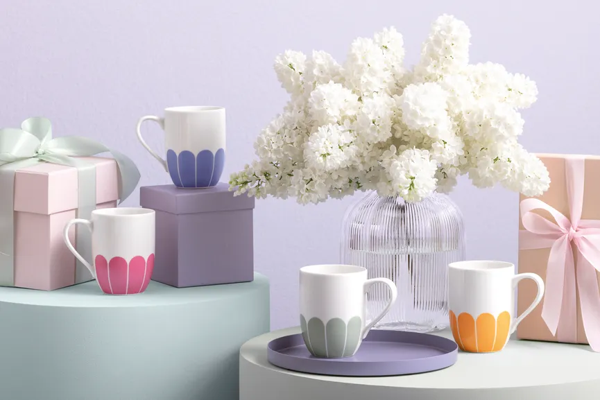 Becher "Fleur" 290 ml bleu milieu