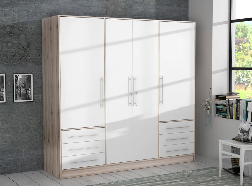 Drehtürenschrank 4-trg. milieu