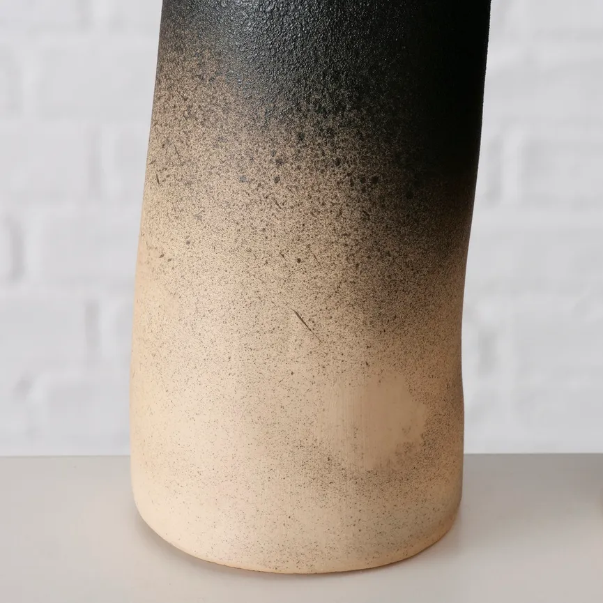 Vase "Limorino" schwarz-braun detail