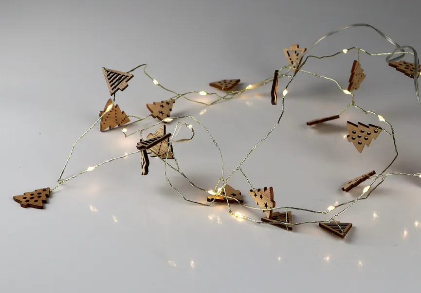 Lichterkette "Holzbaum" 20LED detail