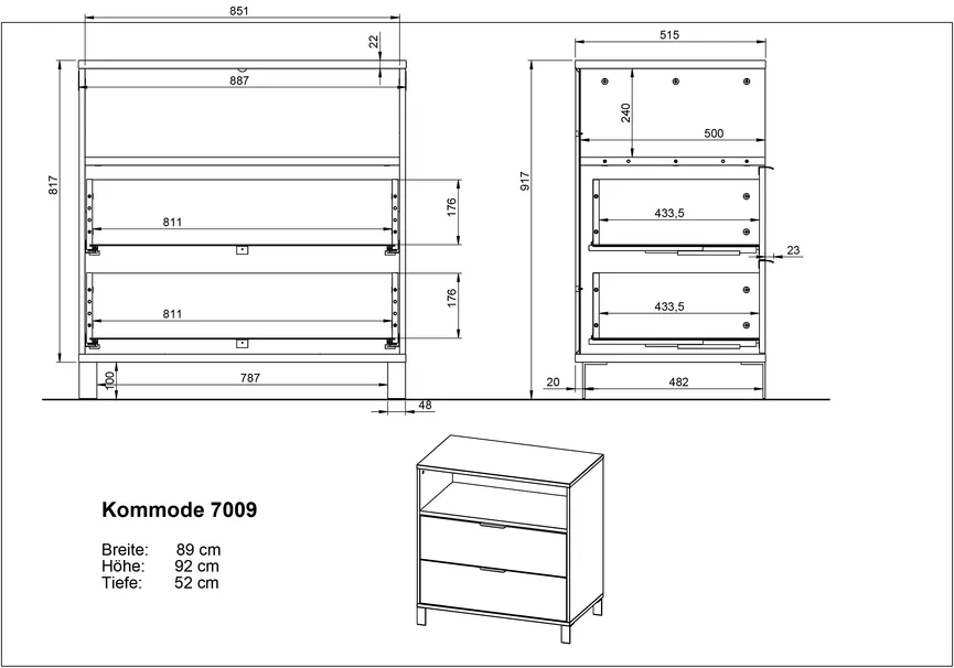 Wickelkommode detail