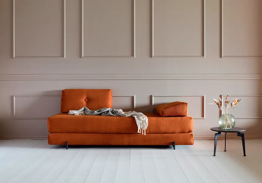Klappsofa Indu schwarz detail