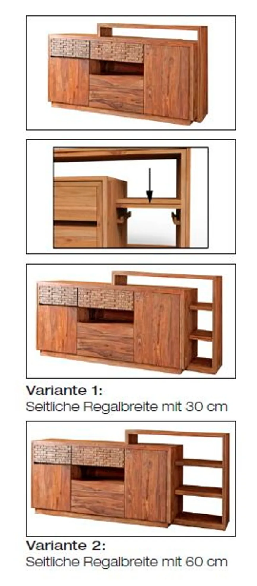 Highboard 1-trg., detail