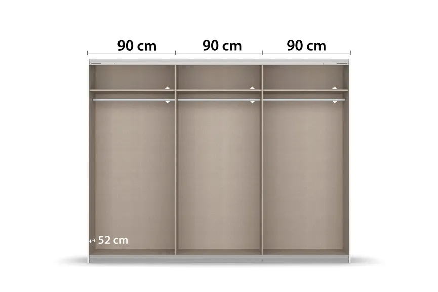 Schwebetürenschrank 3-trg. detail