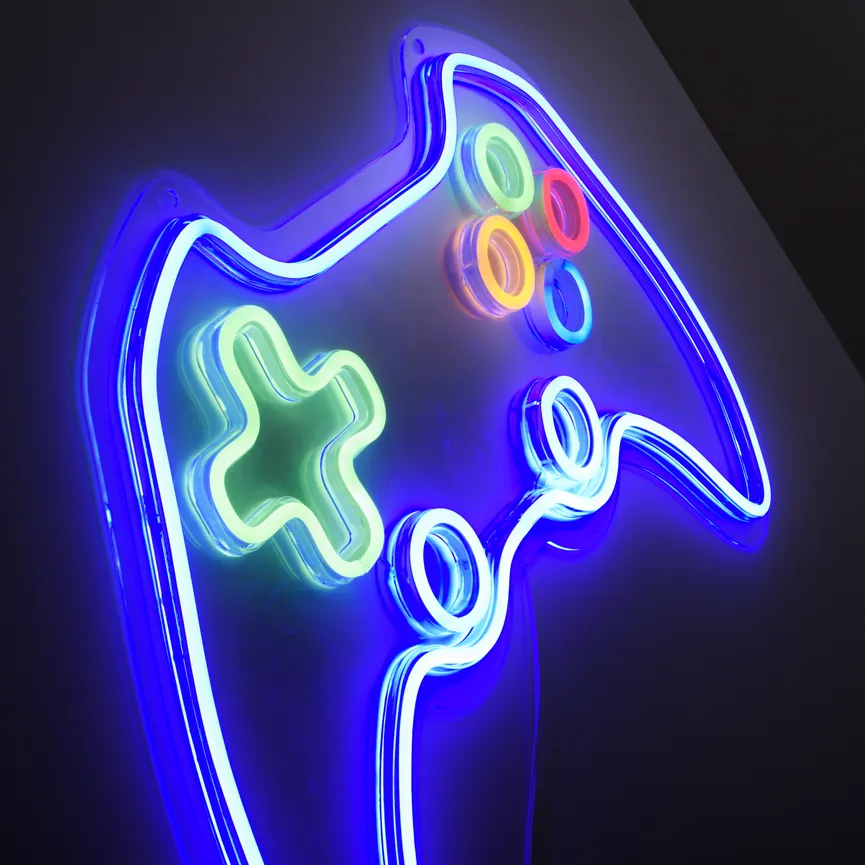 Wandleuchte "Neon-Gamer" detail
