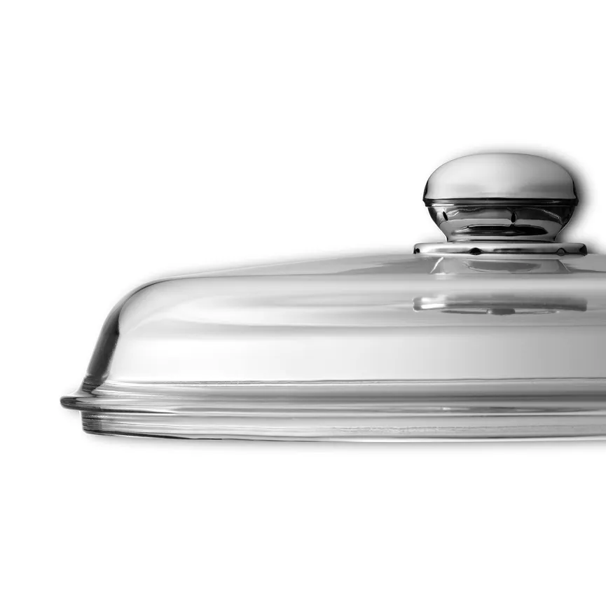 Deckel m.Edelstahlknopf 28 cm detail