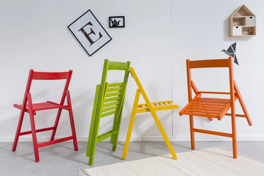 Klappstuhl gelb milieu