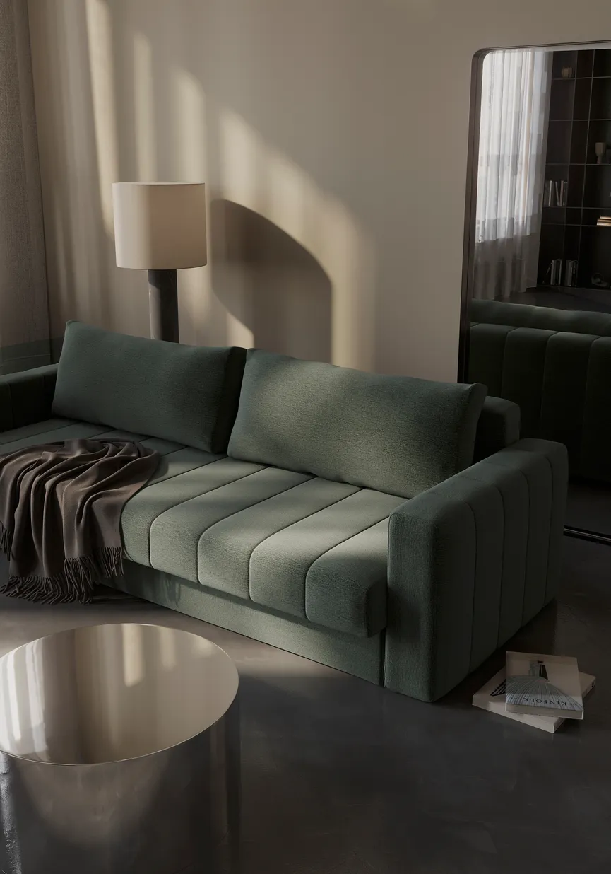 Schlafsofa mit Armlehnen detail