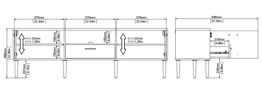 TV-Lowboard detail