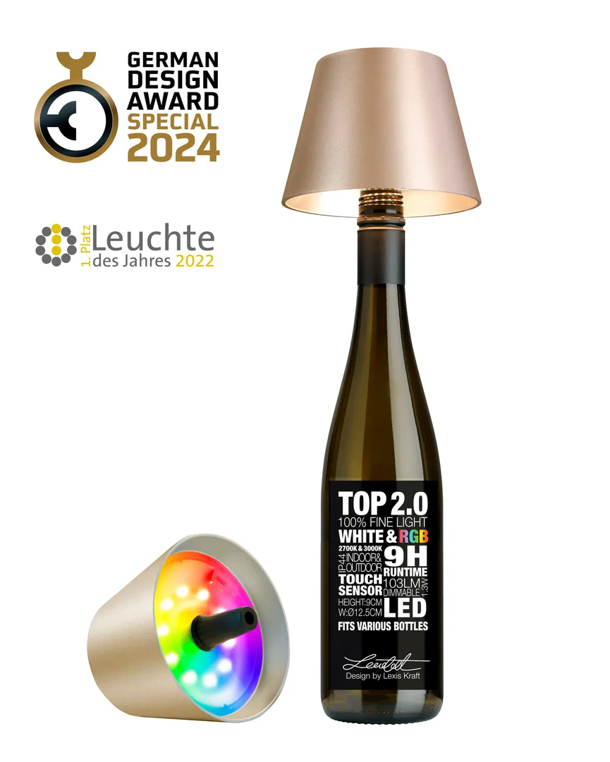 Flaschenleuchte "Top 2.0" detail