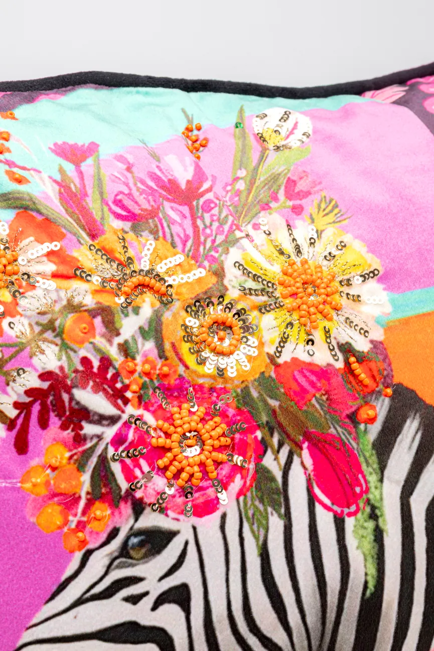 Kissen "Fantasy Zebra" detail