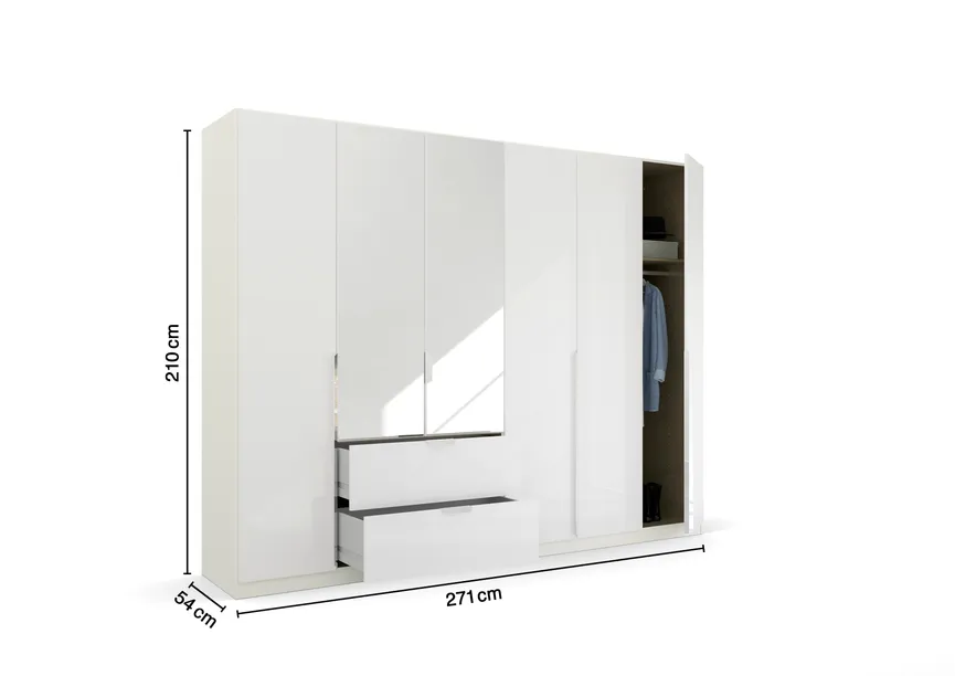 Drehtürenschrank 6-trg. detail