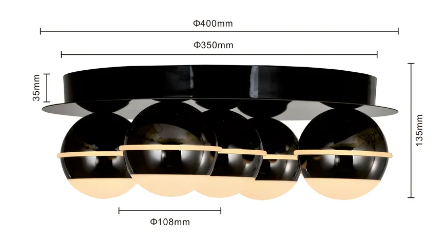 LED-Deckenleuchte "Biarritz" detail