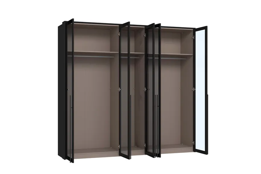 Drehtürenschrank 5-trg. detail