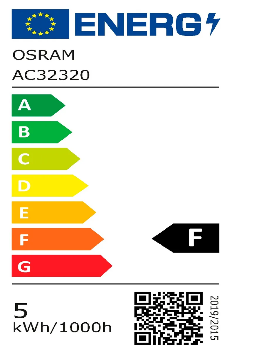 E14/4,8 Watt LED Kerze dimmbar energielabel
