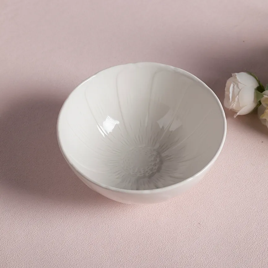 Schale "Flower" 260 ml weiß milieu