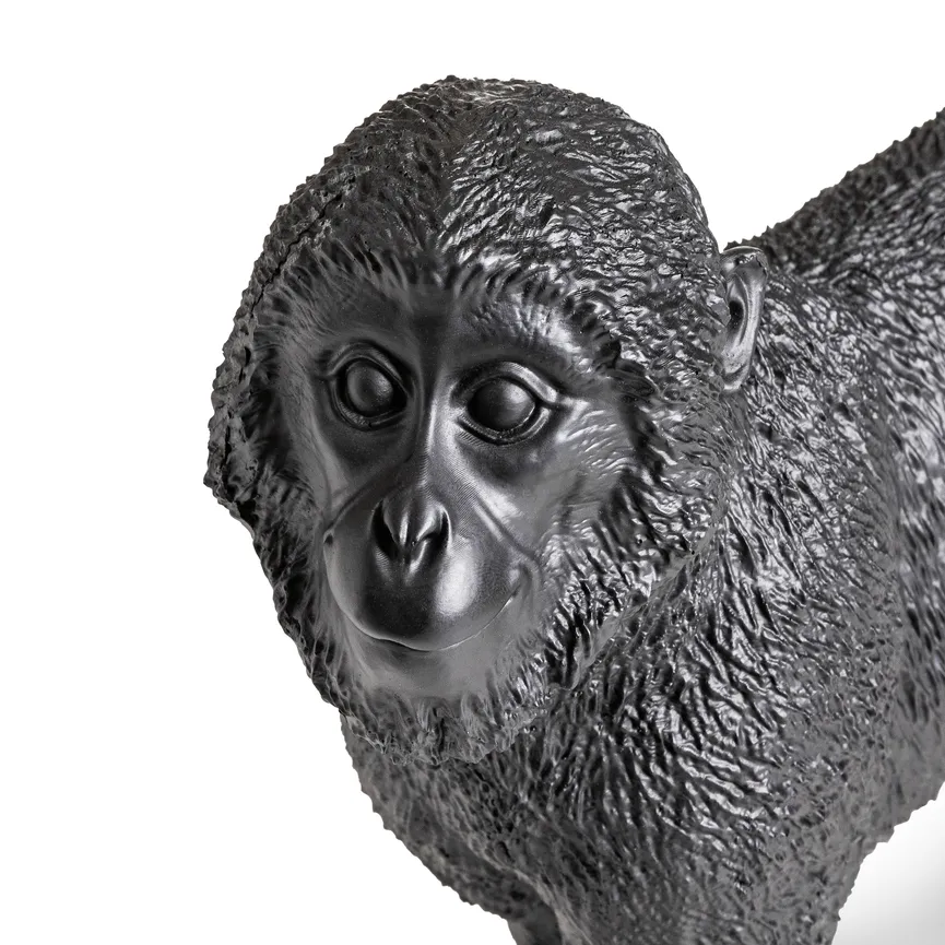 Figur "Affe" schwarz detail