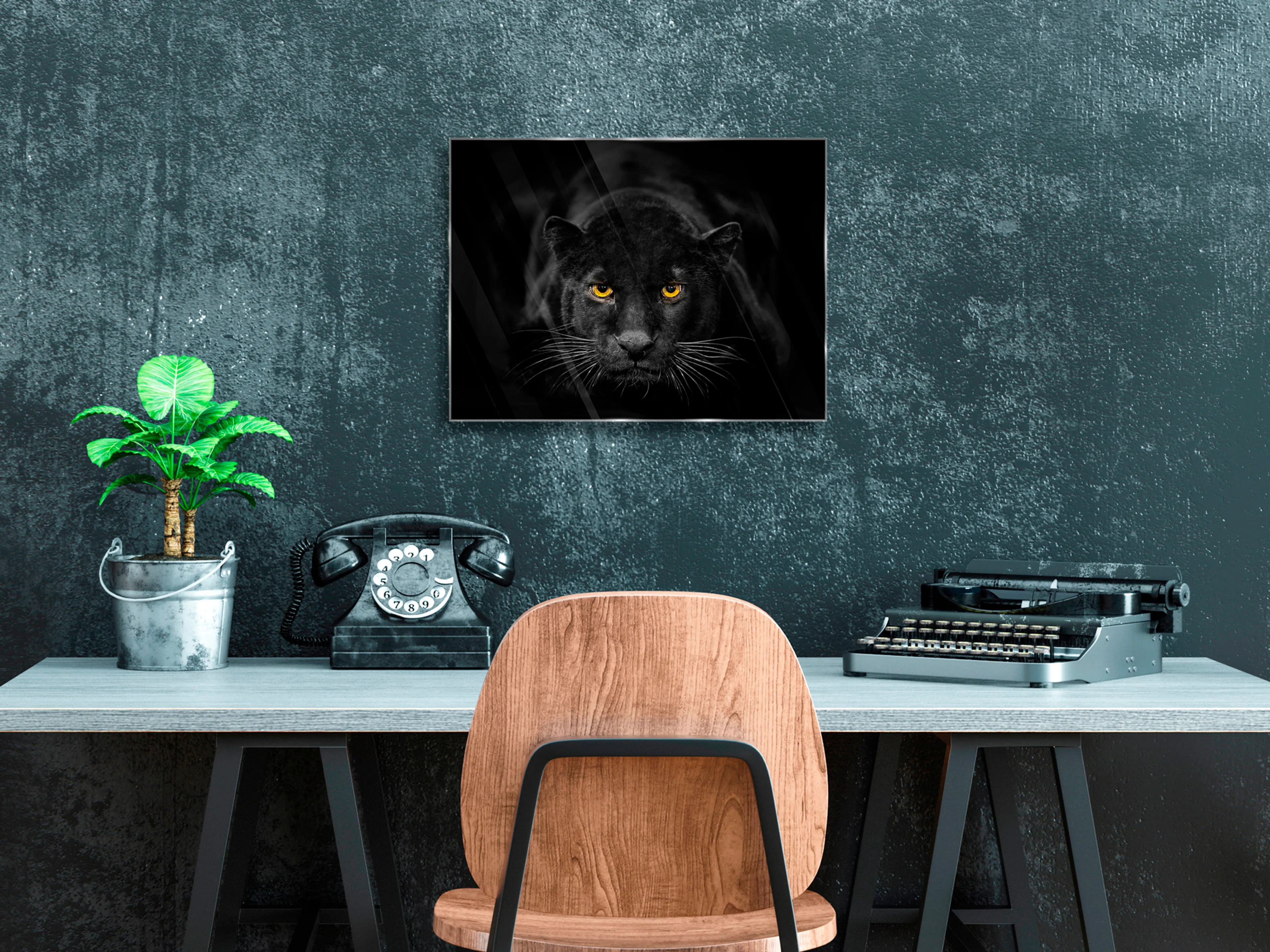 Glasbild 30 x 40 cm Black Panther III
