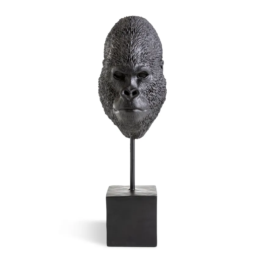 Figur "Gorillakopf" schwarz detail