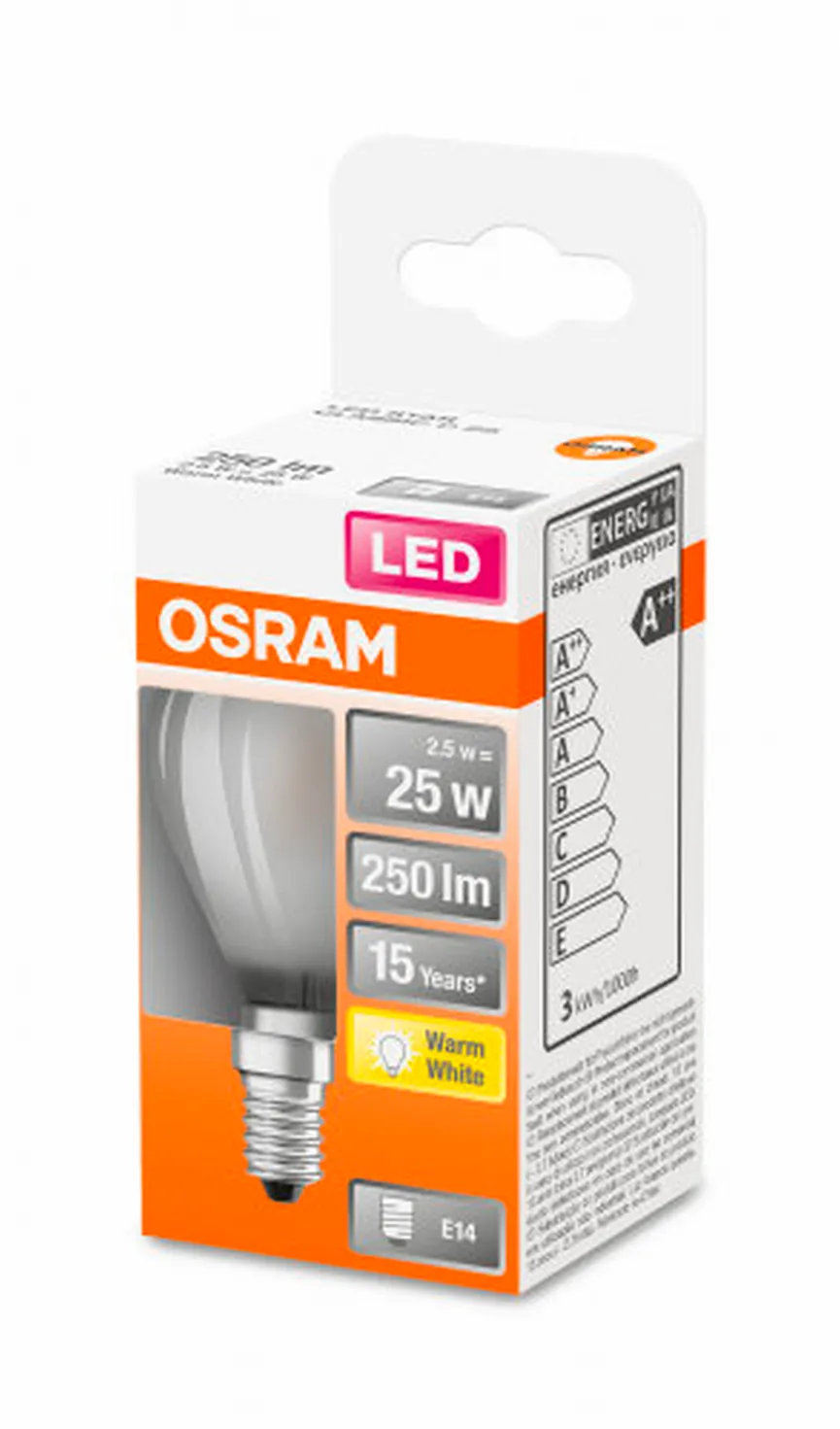 E14/2,5 Watt LED Tropfen detail