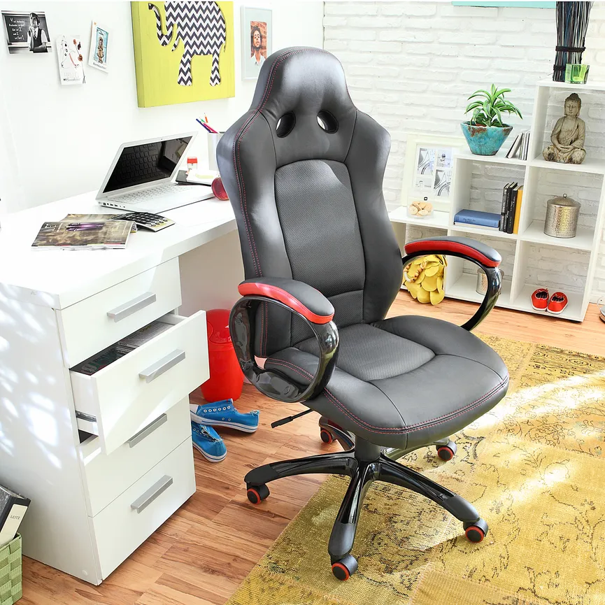 Gamingstuhl schwarz/rot milieu