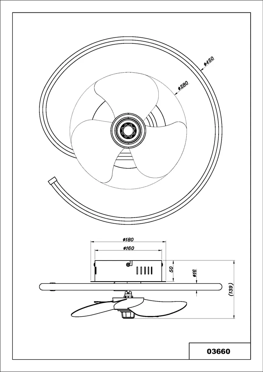 Deckenventilator "Koren" detail