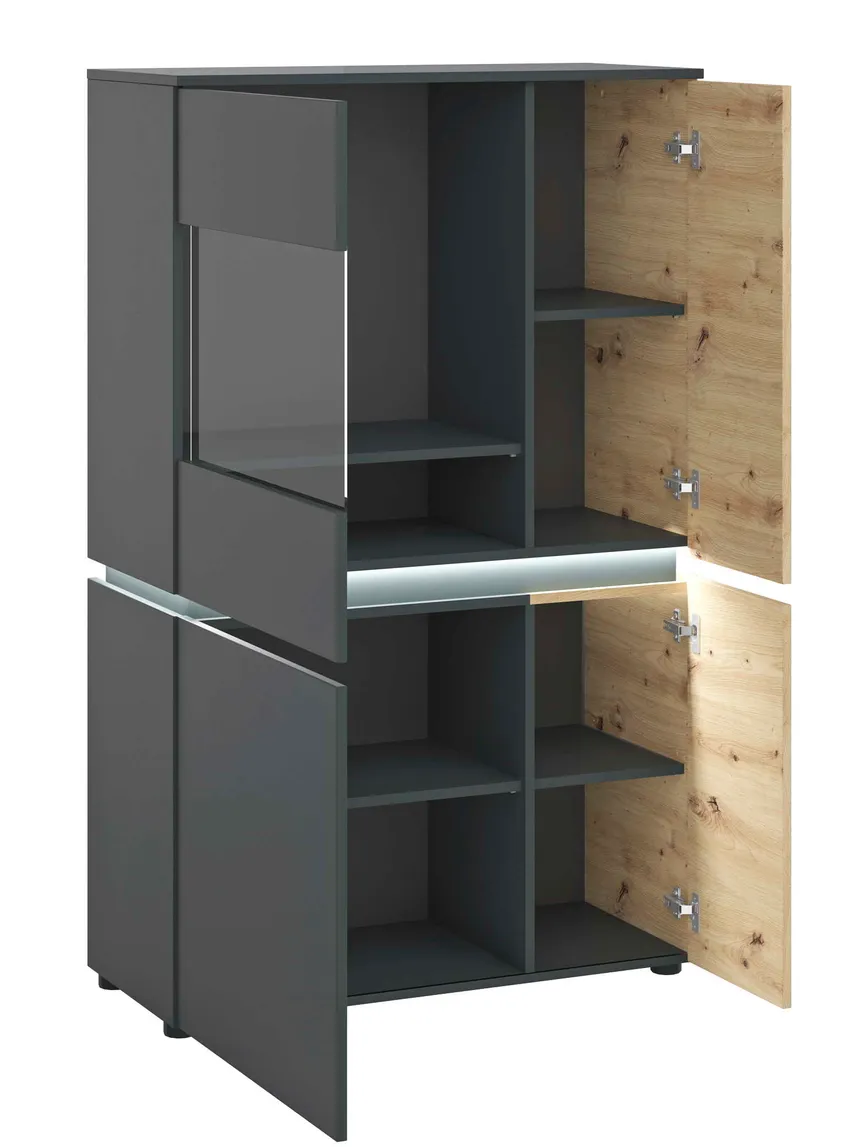 Vitrine 4-trg., detail