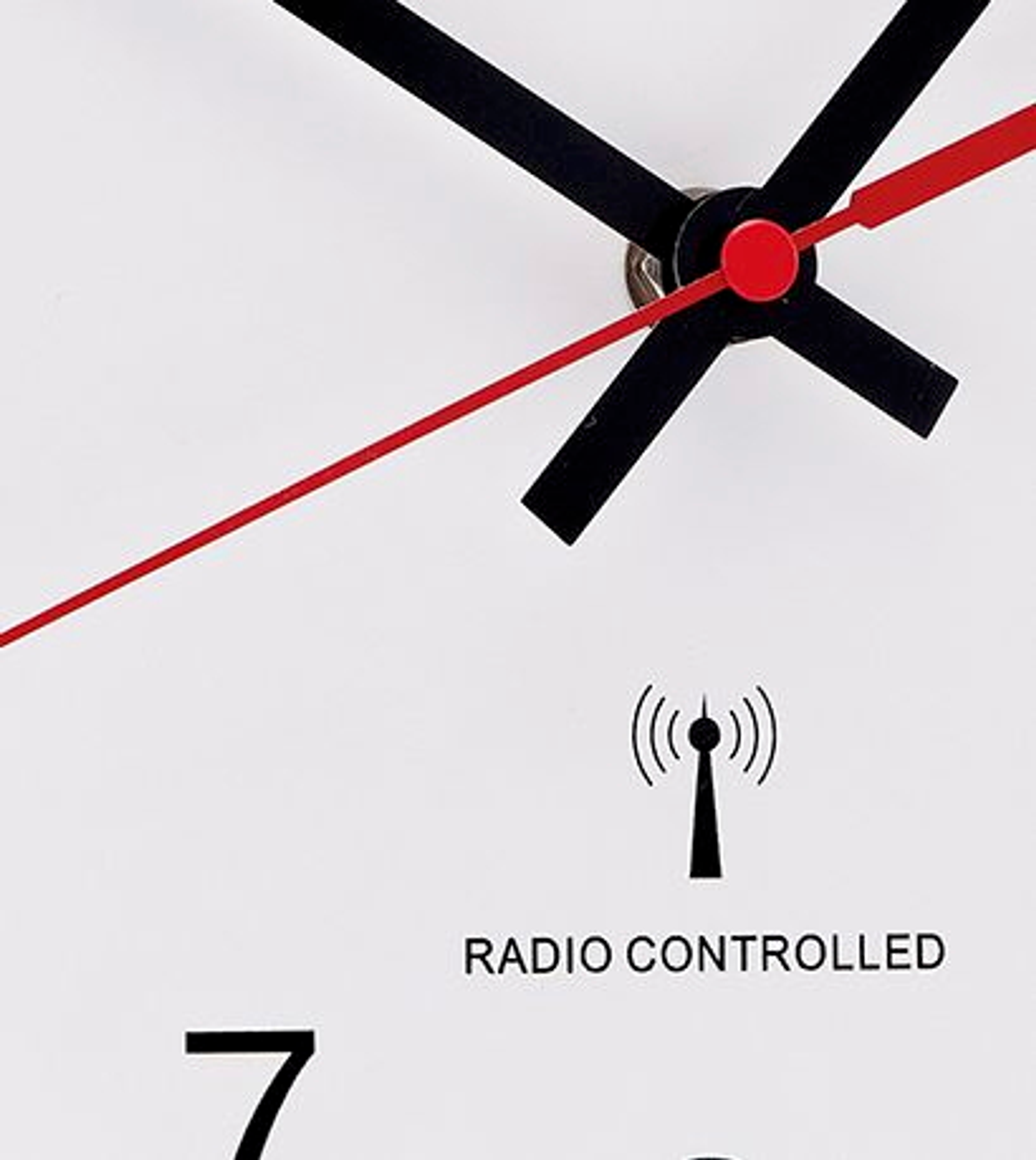 Funk-Wanduhr "Clear Line" detail