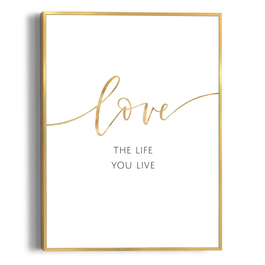 Bild gerahmt "Life is Love" hauptaufnahme