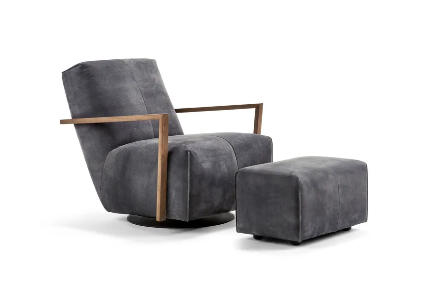 Sessel mit Holzarmteil detail