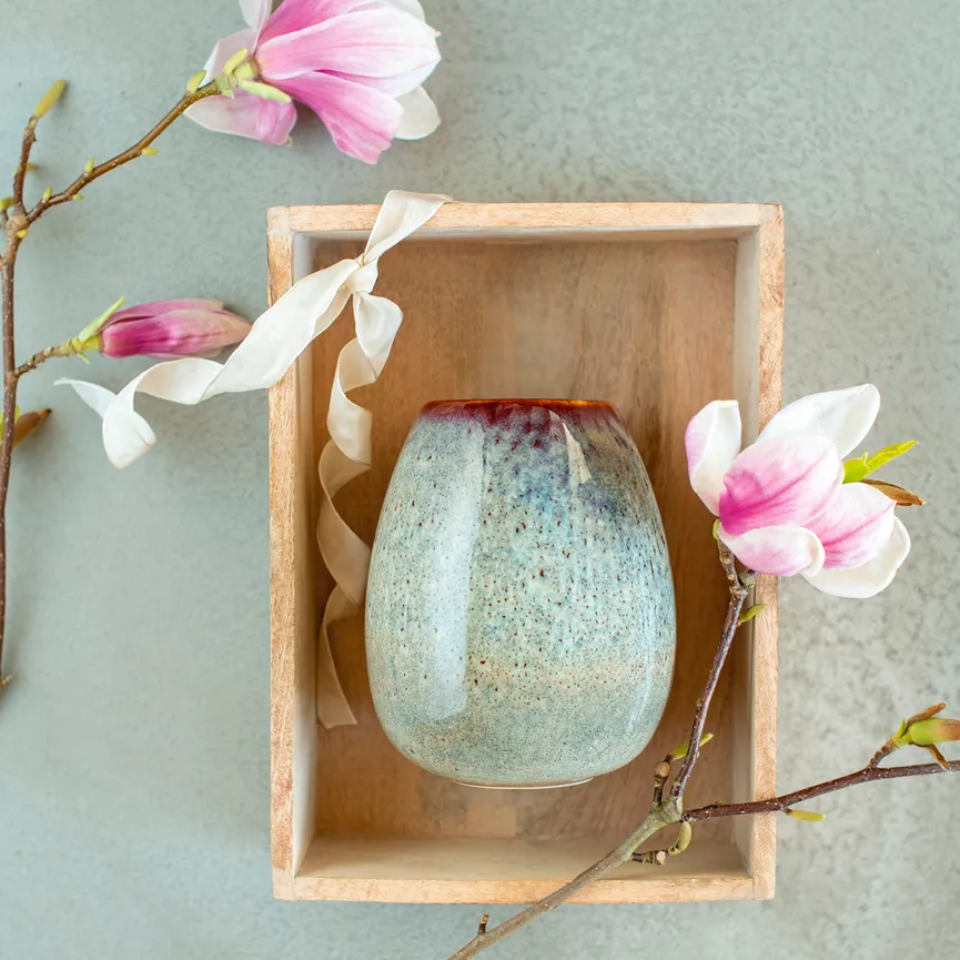 Vase "Lave"  1,7 Liter beige milieu