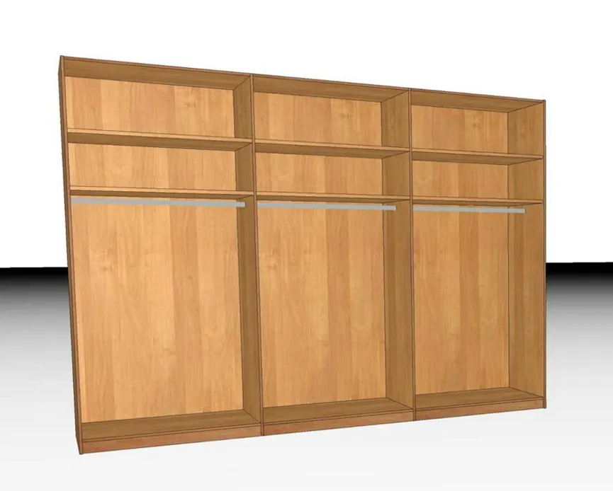 Schwebetürenschrank 3-trg. detail