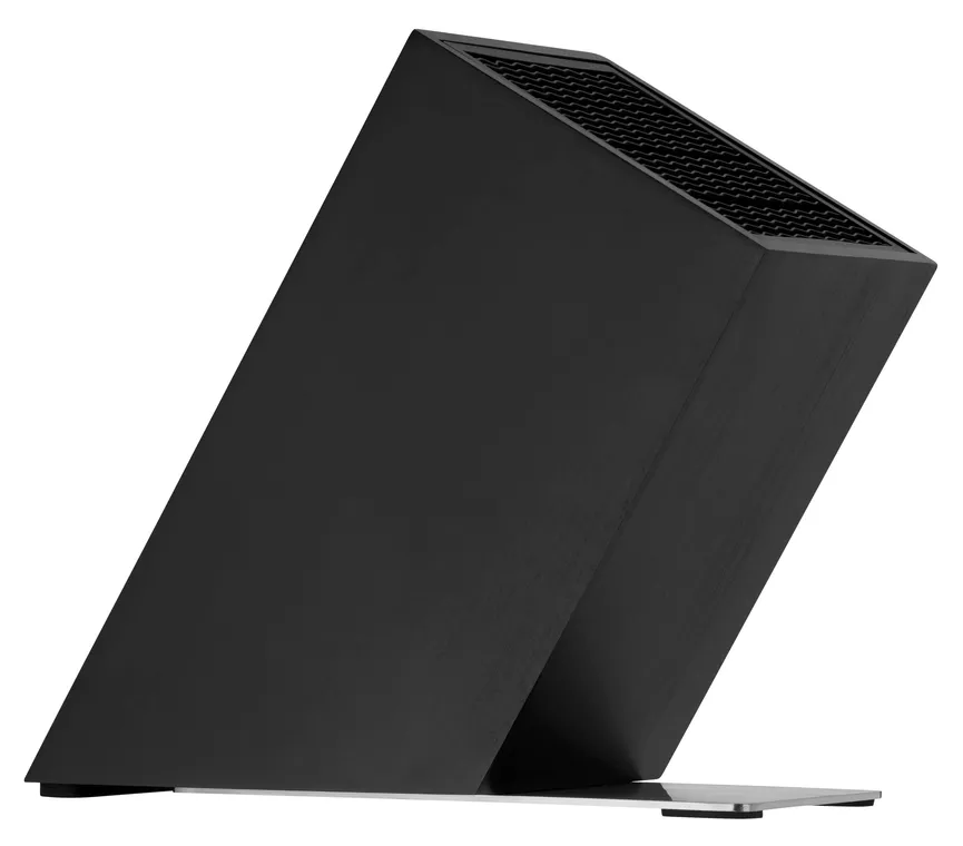 Messerblock unbestückt schwarz detail