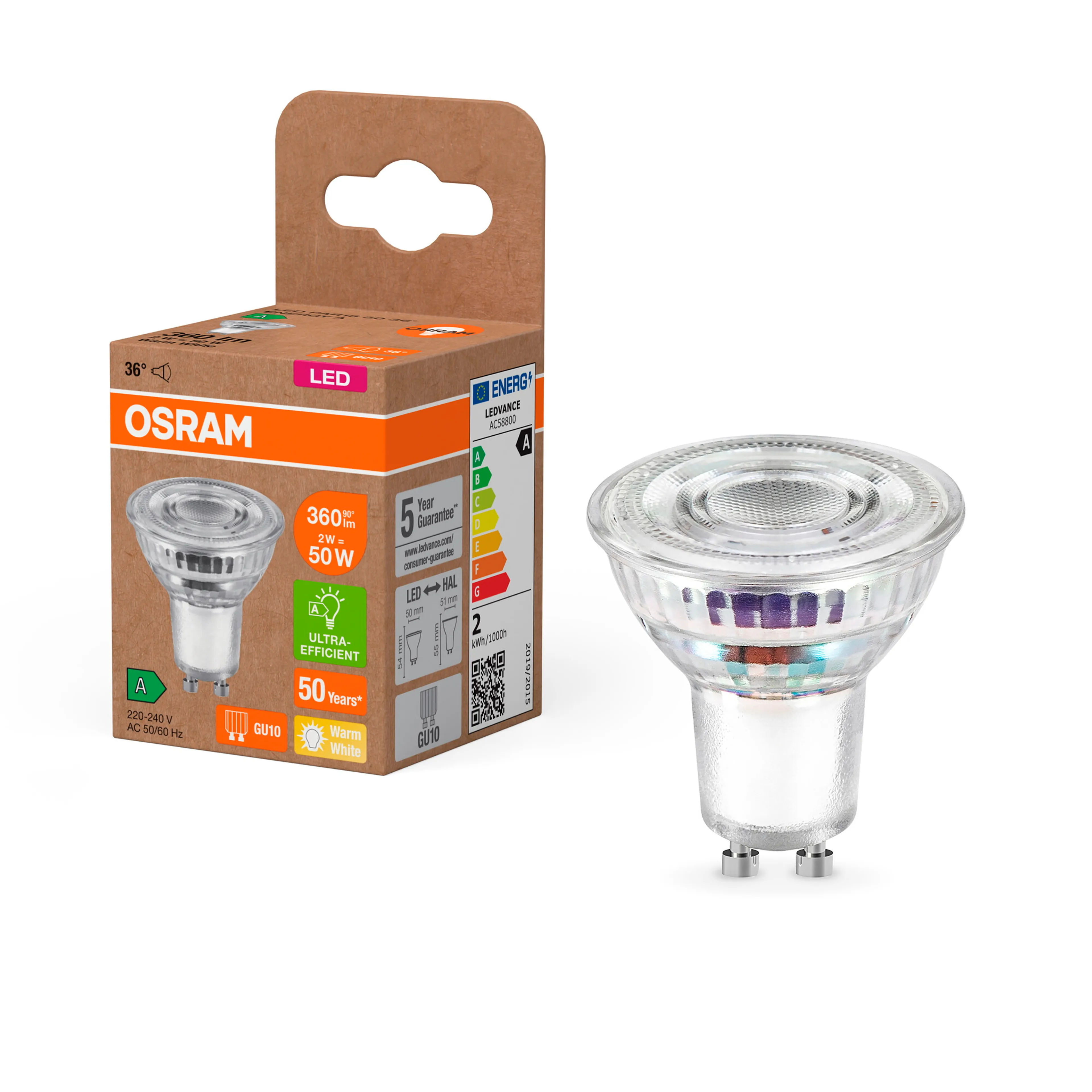 LED Strahler GU10/2 Watt/Energie A
