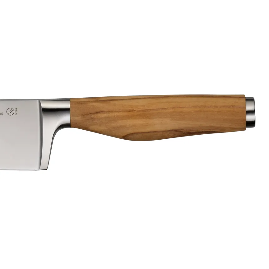 Kochmesser "Grand Wood" silber detail
