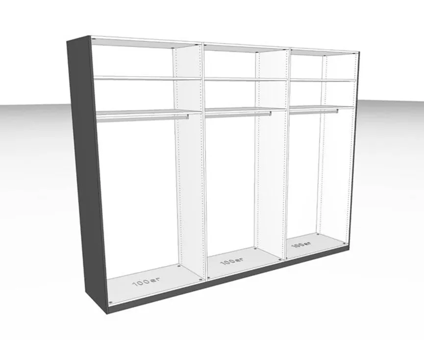 Drehtürenschrank 6-trg. detail