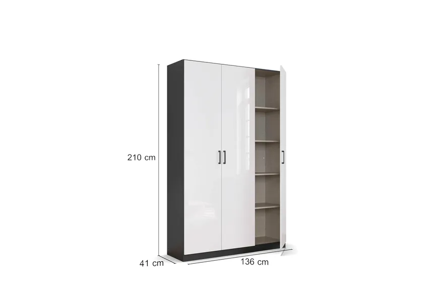 Schrank 3T/H210/Hochglanz detail