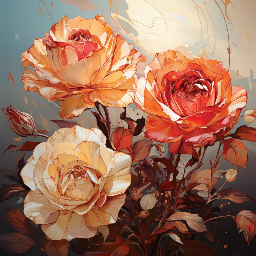 Leinwandbild "Dark Roses III" hauptaufnahme