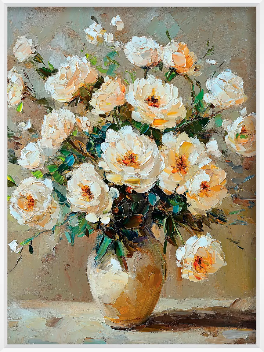 Wandbild "White Bouquet" grün hauptaufnahme