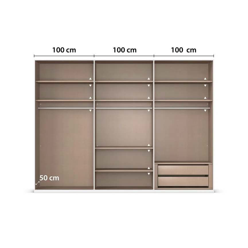Drehtürenschrank 6-trg. detail