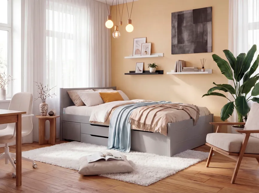 Funktionsbett 140x200 cm milieu